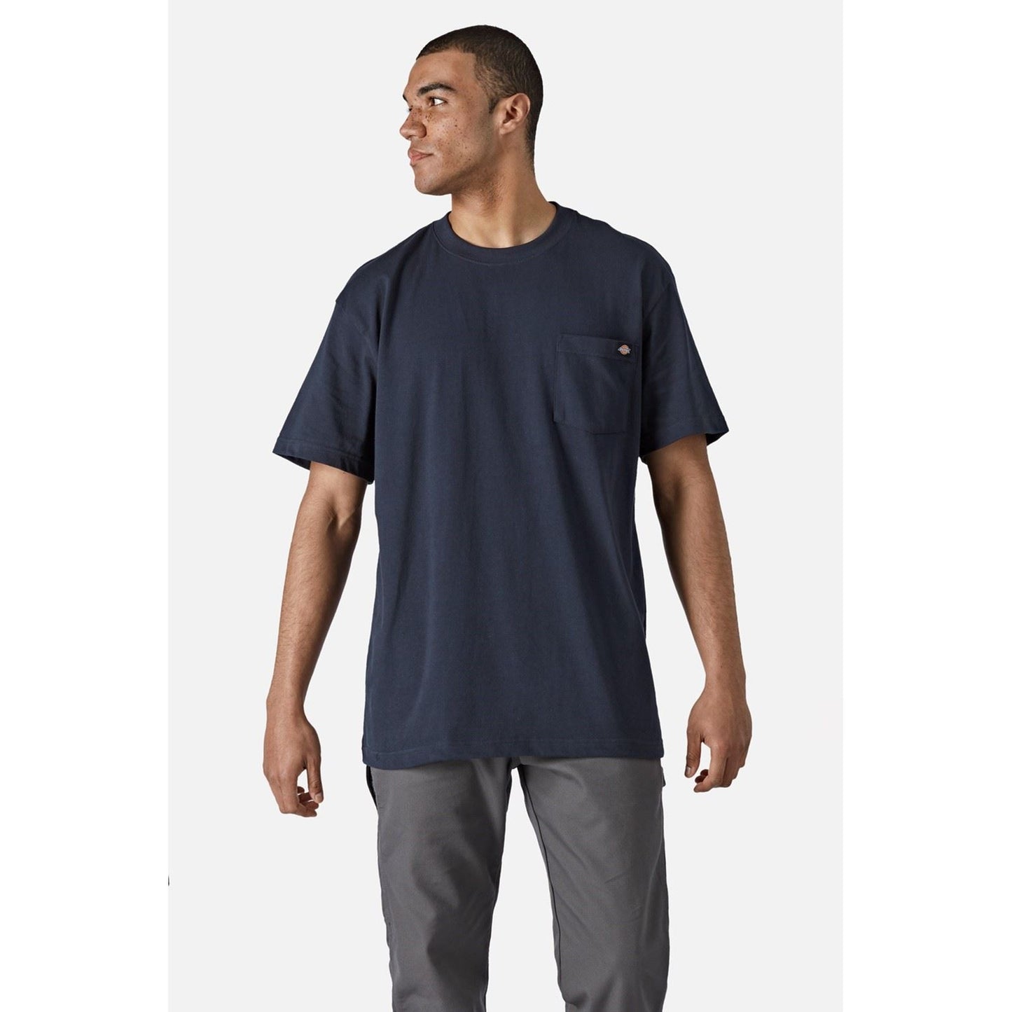Dickies Men's Short Sleeve Cotton T-Shirt in Navy Blue