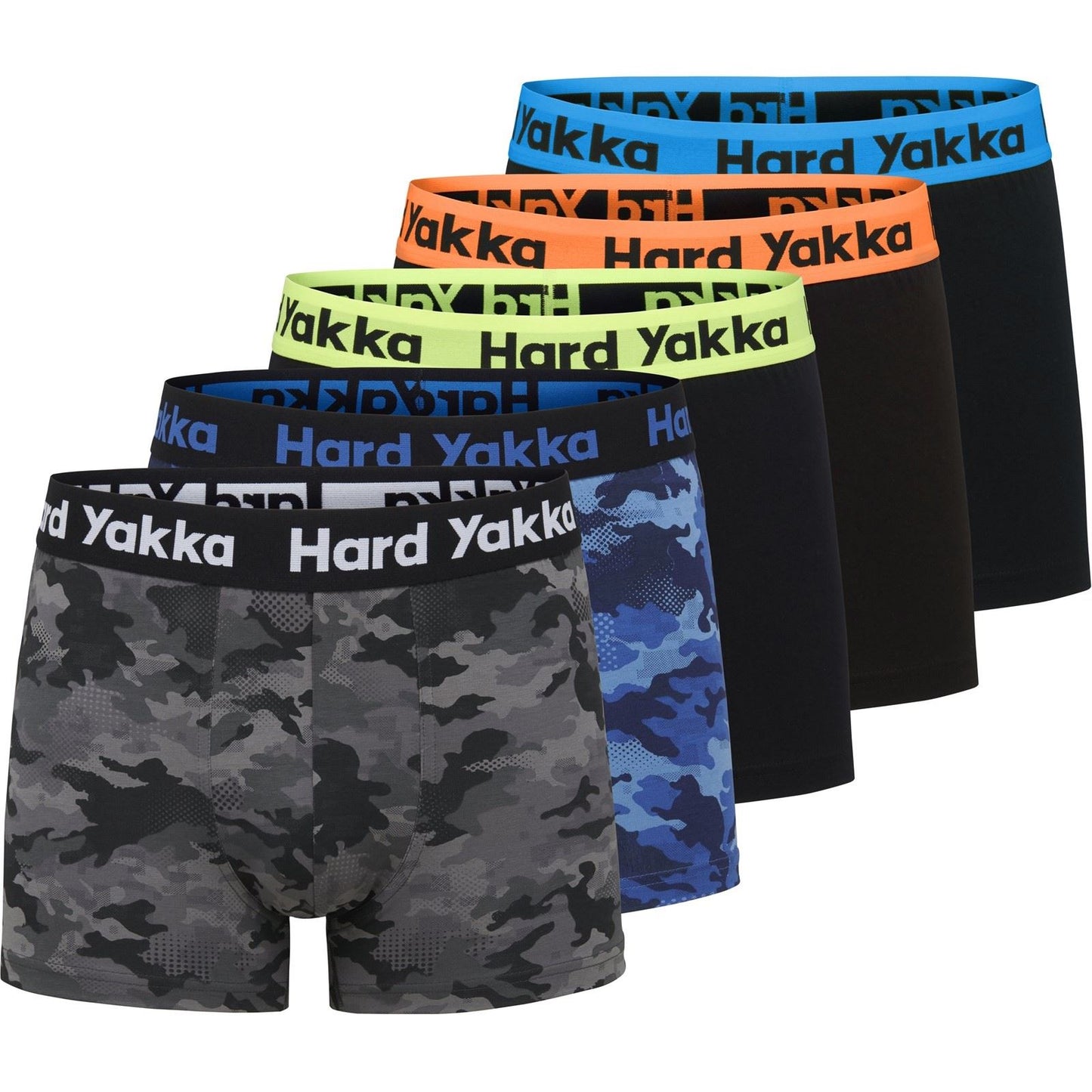 Hard Yakka Men's Cotton Trunk Five Pack in Multi
