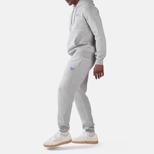 Reebok ID 2-Colour Logo Cuffed Cotton Men's Grey Joggers