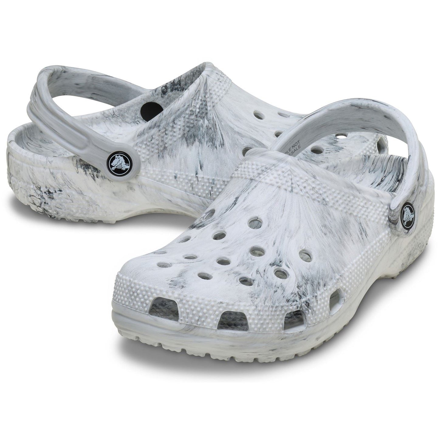 Crocs Classic Marbled Clog Thermoplastic Black/White Clogs