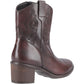 Hush Puppies Wynn Leather Women's Chocolate Heeled Ankle Boots