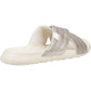 HEYDUDE Women's Christi Slide Distressed Sandal in Metallic