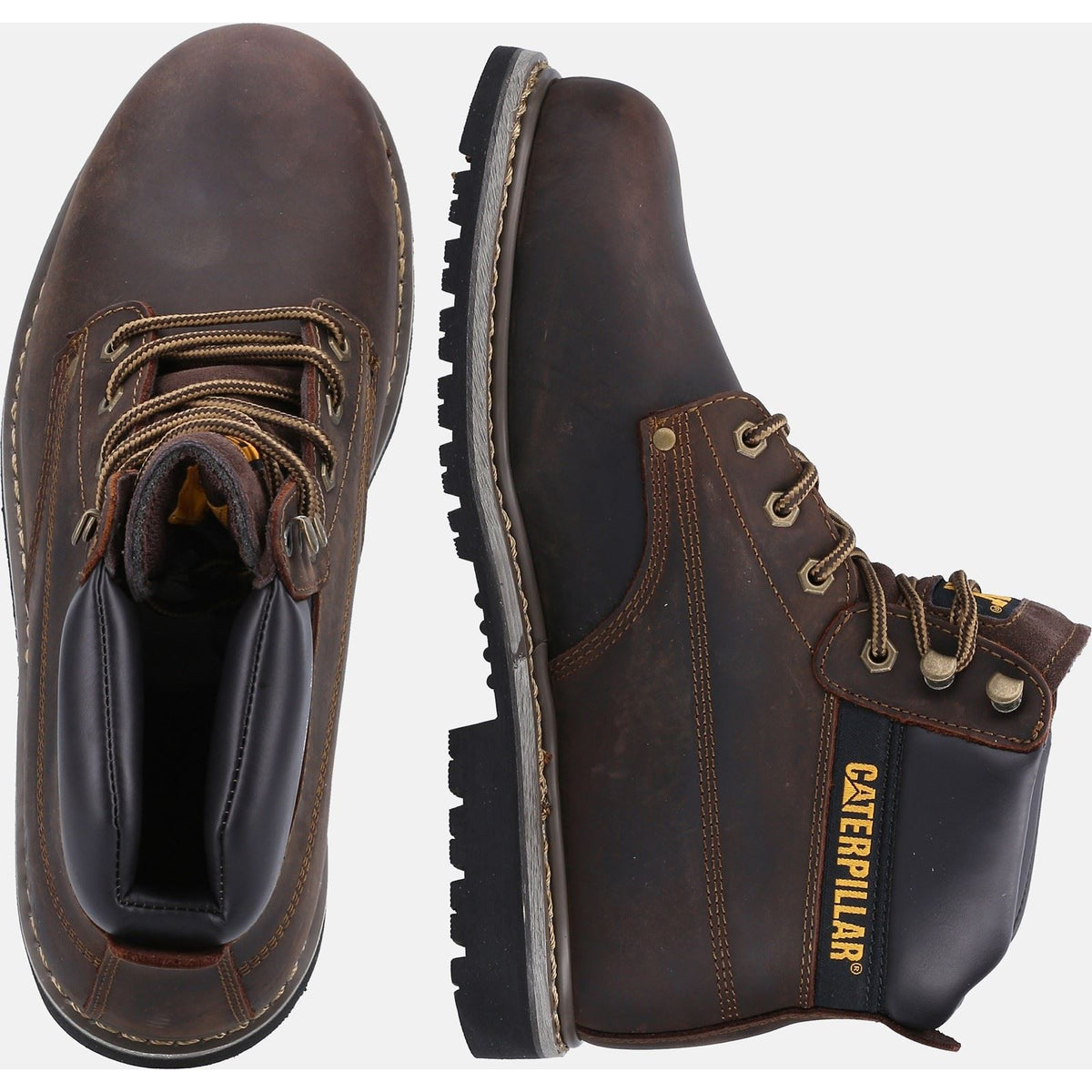 Caterpillar Men's Powerplant S3 GYW Safety Boot in Brown