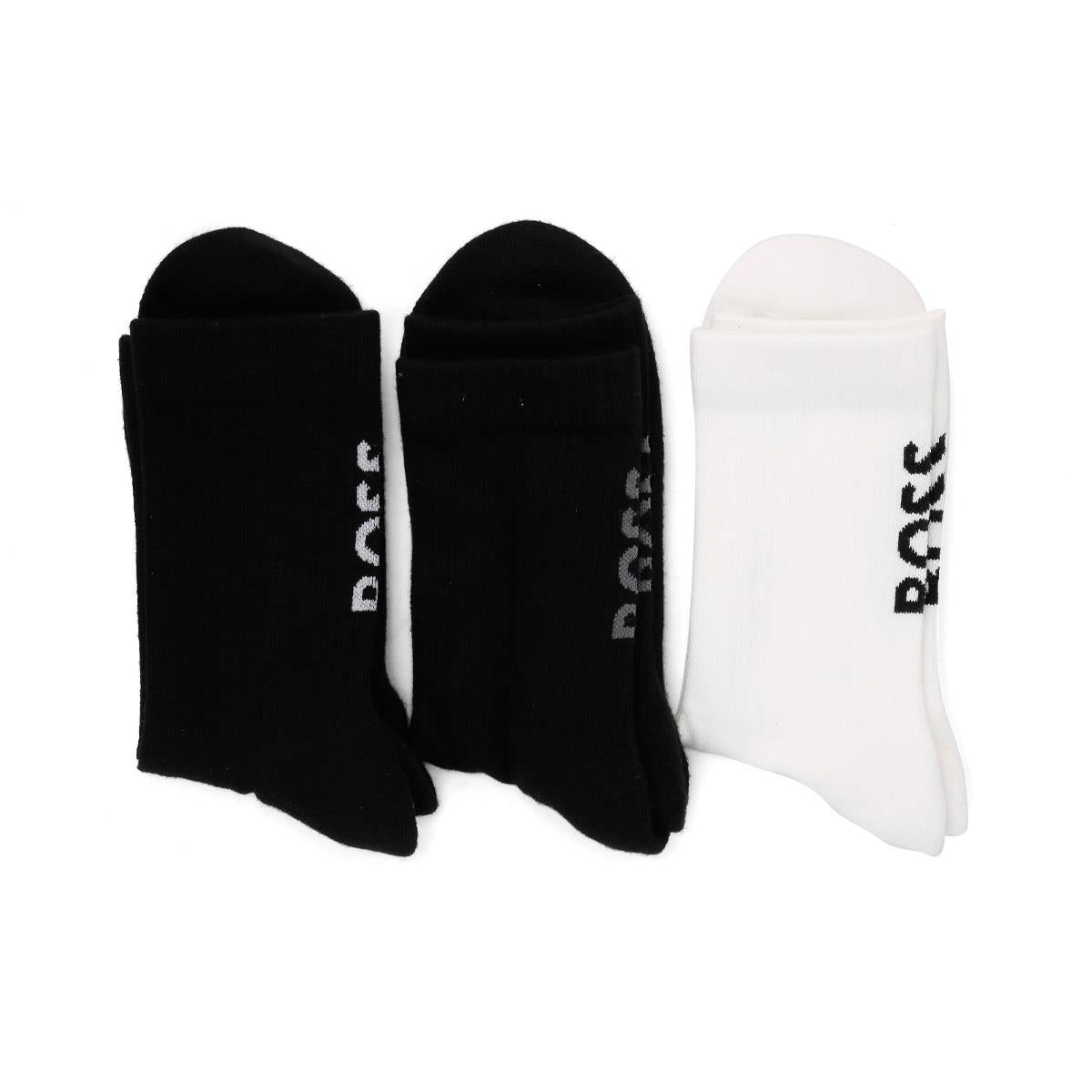 Boss - 50531540-960 MENS BOSS 3PC LOGO BAMBO SOCKS BLACK/WHIT