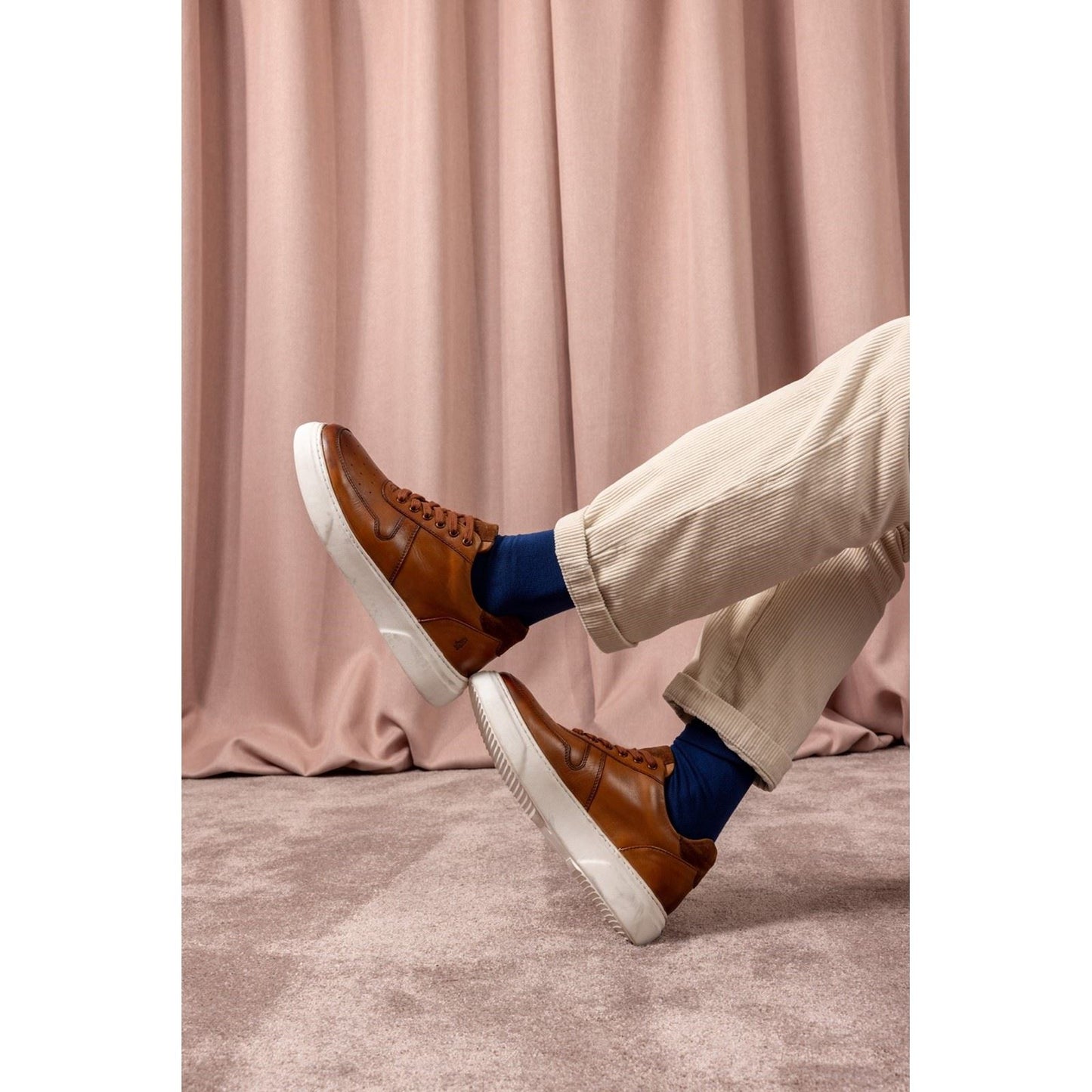 Hush Puppies Wyatt Leather Men's Tan Trainers