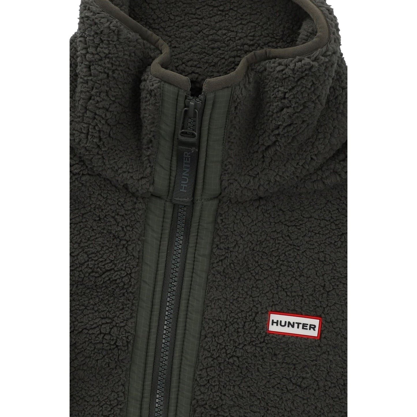 Hunter Tiorga 1/4 Zip Borg Fleece Polyester Men's Green Zip Neck Pullovers