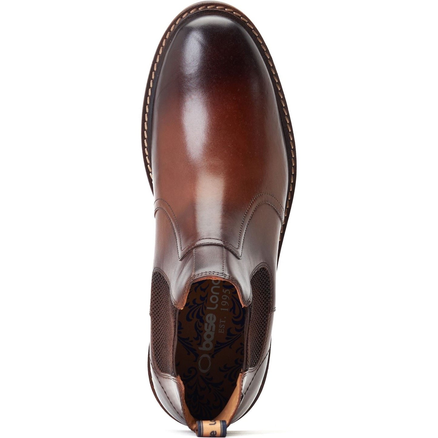 Base London Men's Bloom Chelsea Boot in Burnt Brown