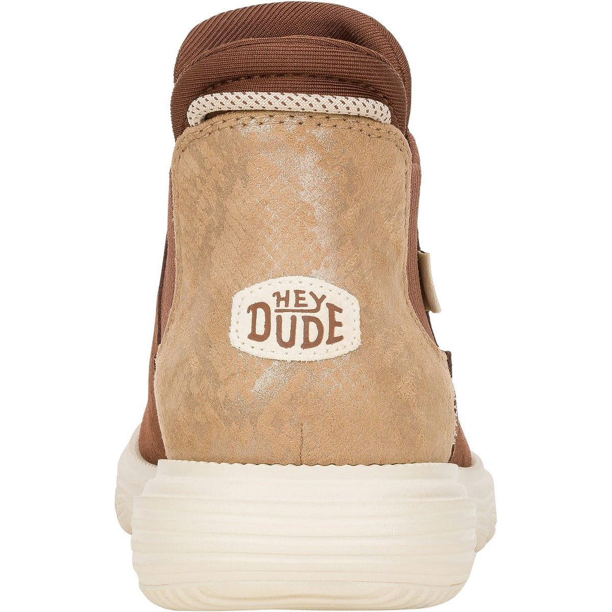 HEYDUDE Women's Branson Suede Novelty Ankle Boots in Brown/Snake