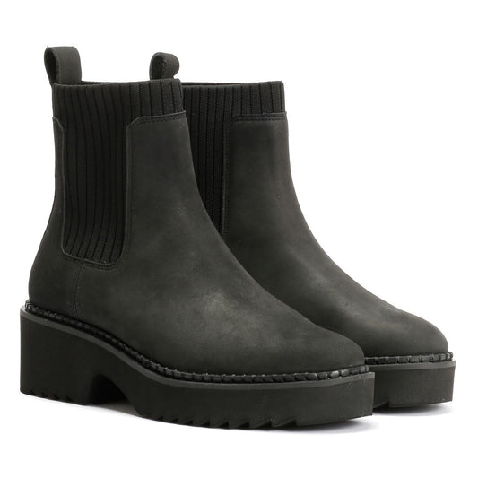 TOMS Millie Nubuck Leather Women's Black Boots