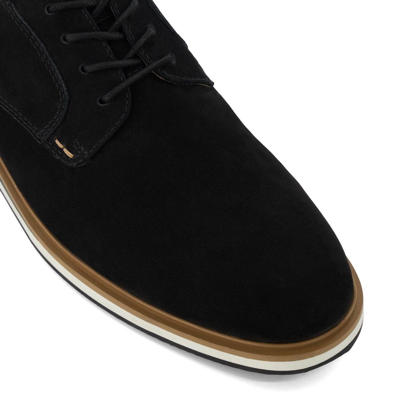 Dune Blaksley Leather Men's Black Lace-Up Shoes