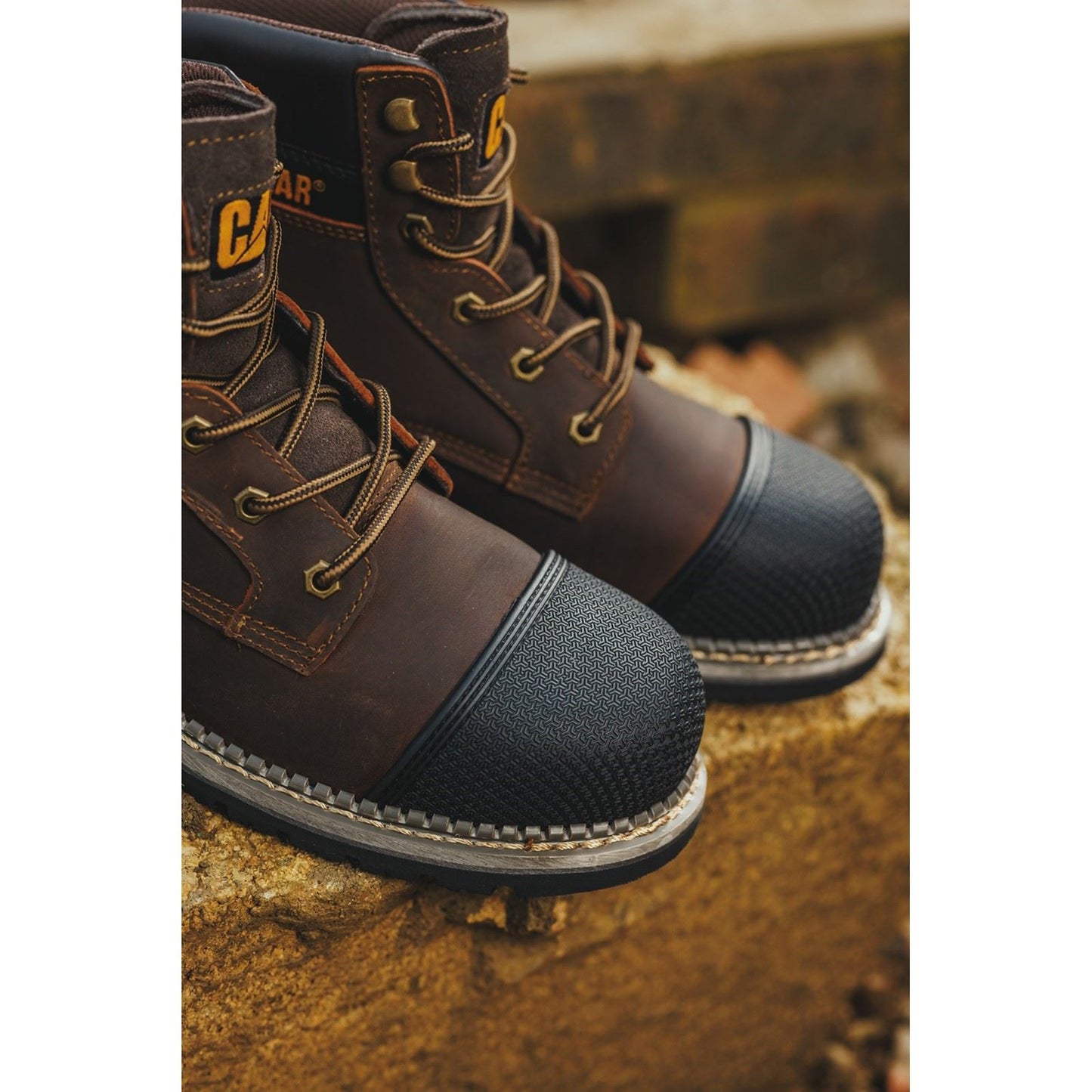 Caterpillar Men's Powerplant S3 Safety Boot in Brown