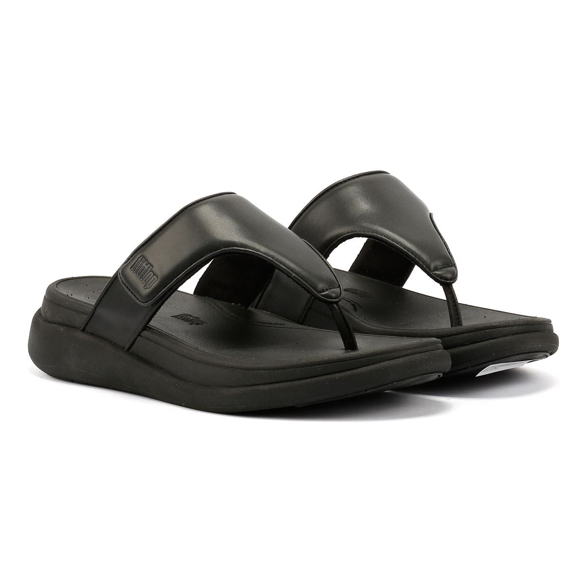 FitFlop F-Mode Go Adjustable Flatform Women's Black Sandals