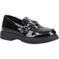 Hush Puppies Lydia Patent Leather Youth Black Loafers