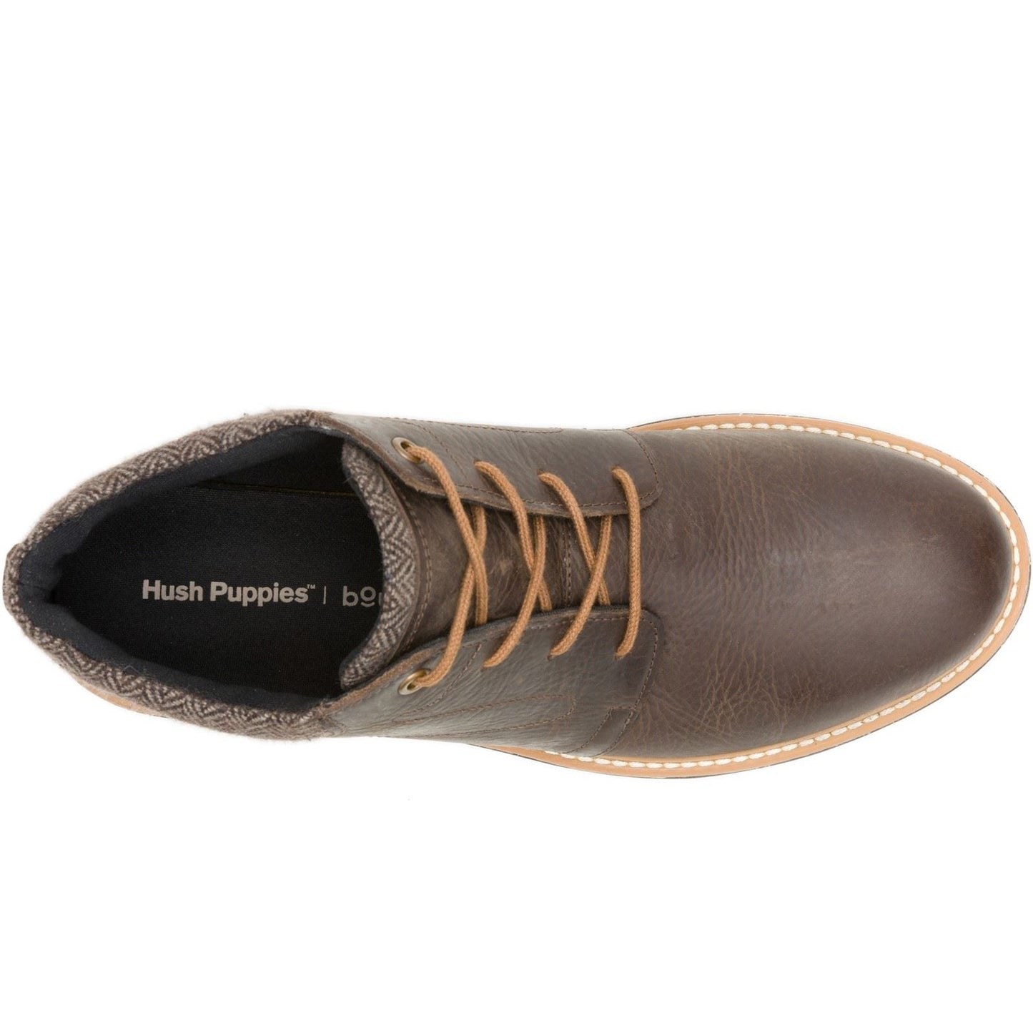 Hush Puppies Jenson Leather Men's Brown Ankle Boots