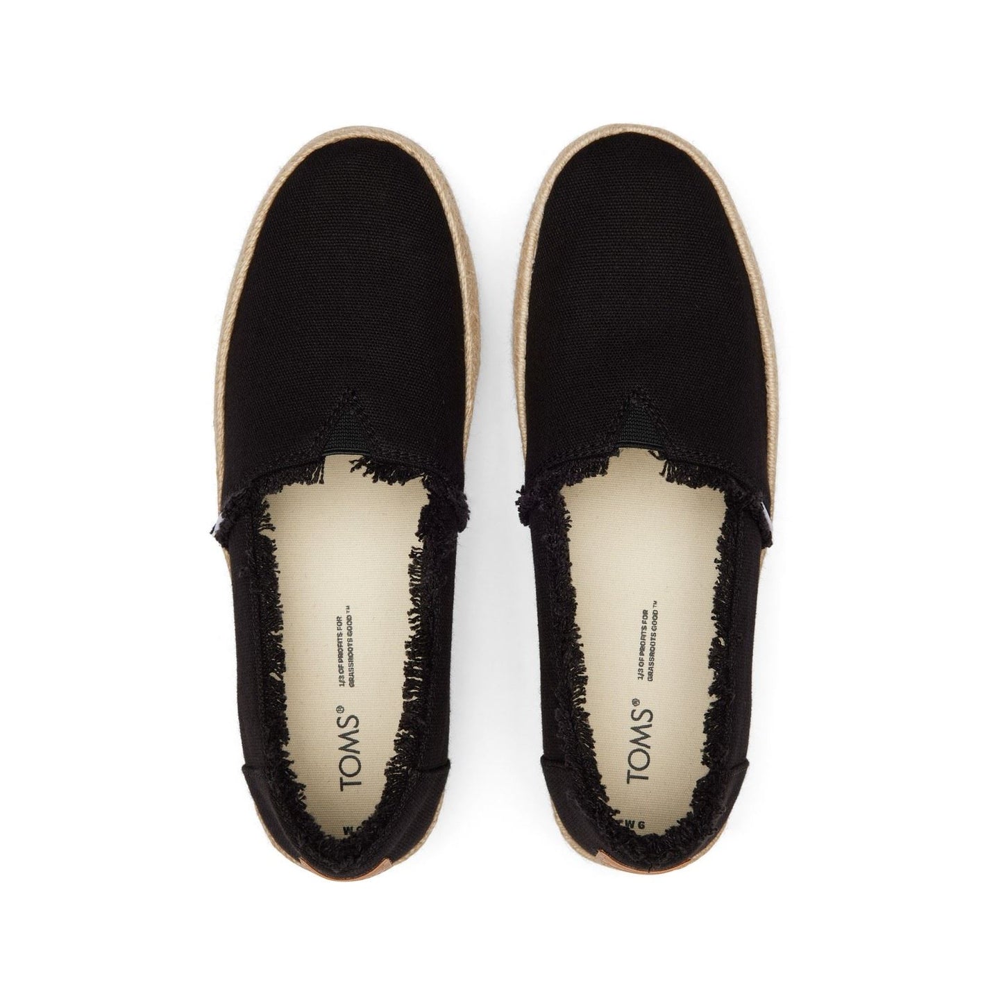 TOMS Women's Valencia Espadrille in Black