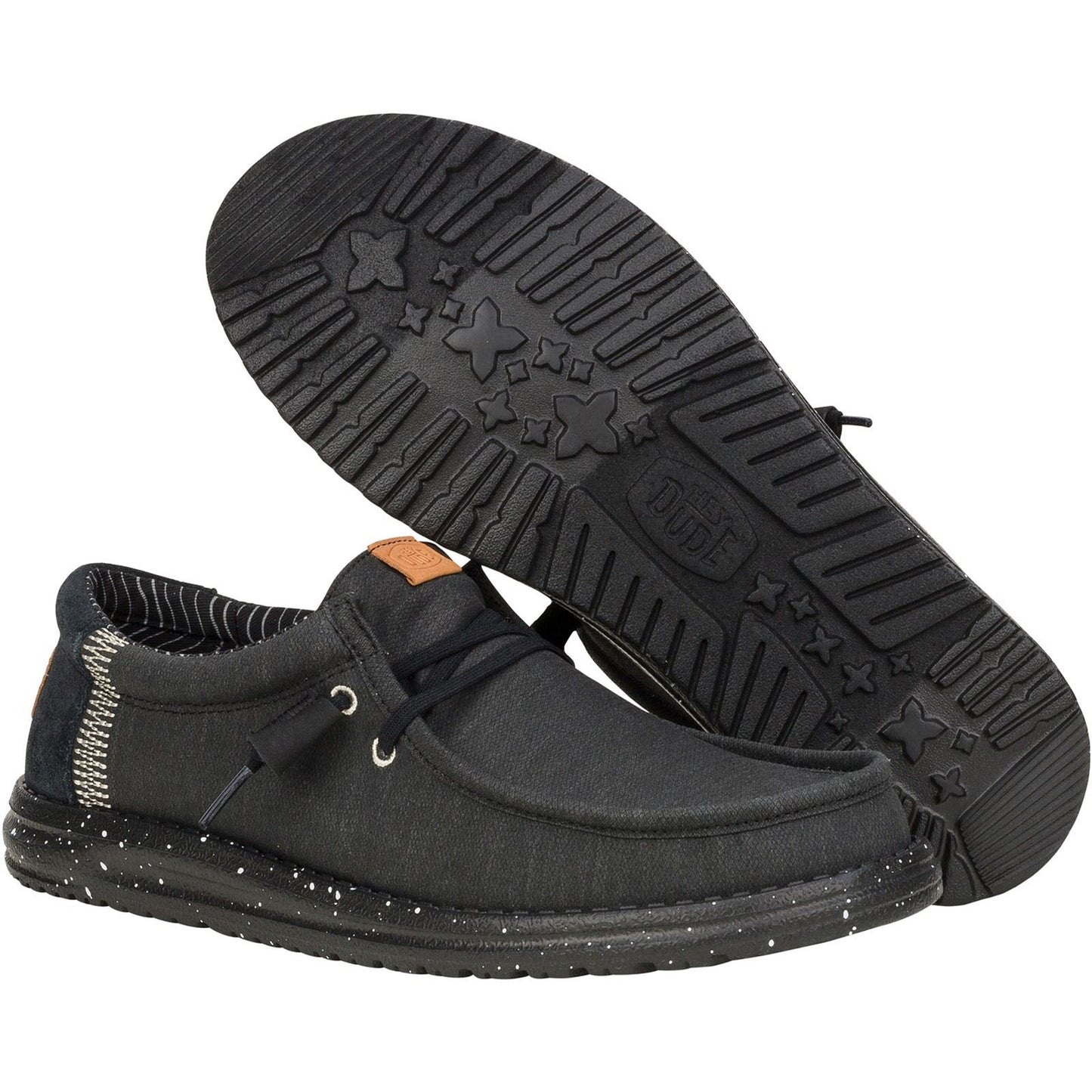 HEYDUDE Men's Wally Elevated Basics Shoes in Black