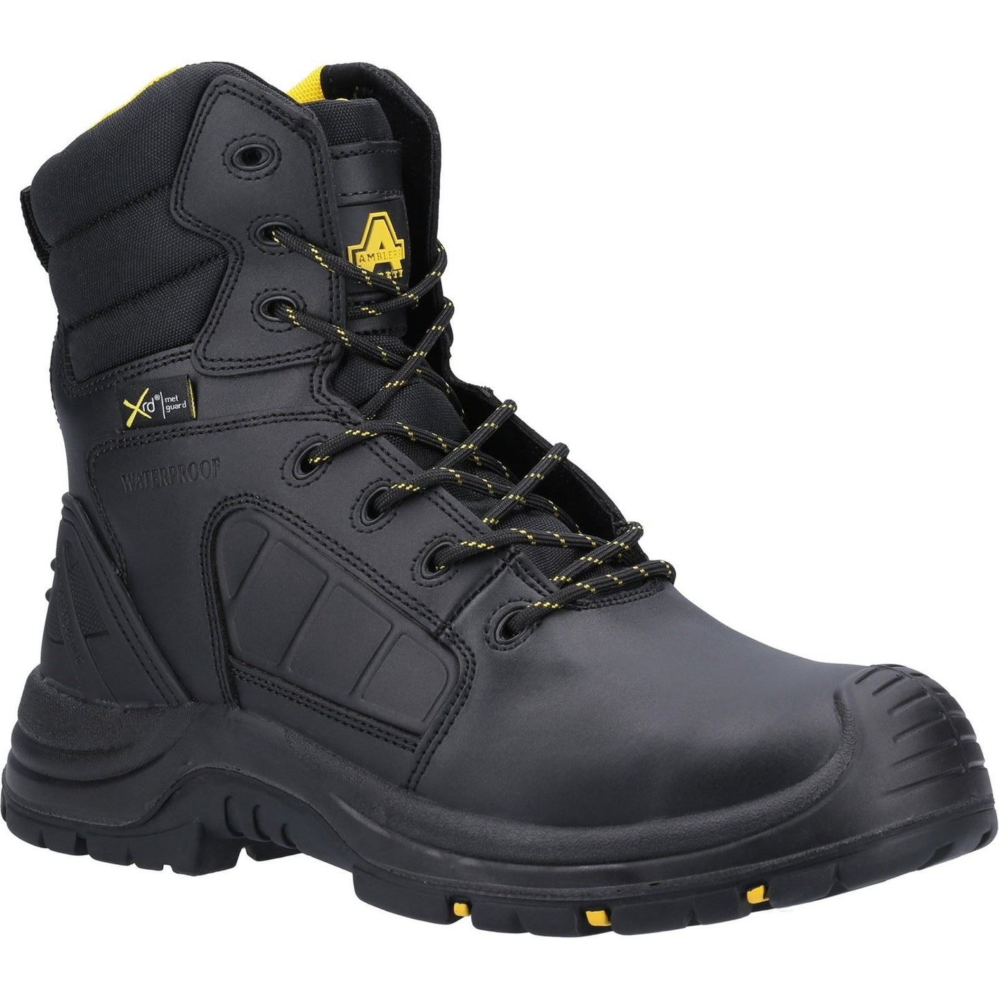 Amblers Safety AS350C Berwyn Hi-Leg Waterproof Metal Free Metatarsal Safety Boot in Black