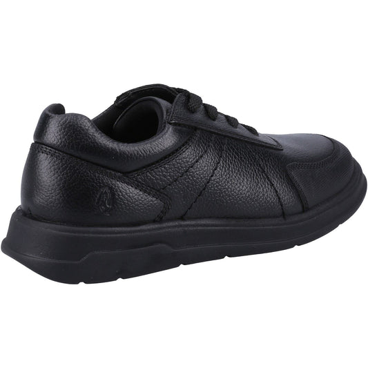 Hush Puppies Robert Leather Youth Black Lace-Up Shoes