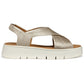 Geox D DANDRA 40 Synthetic Polyurethane Women's Light Gold Sandals