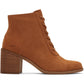 TOMS Evelyn Leather Women's Tan Heeled Ankle Boots