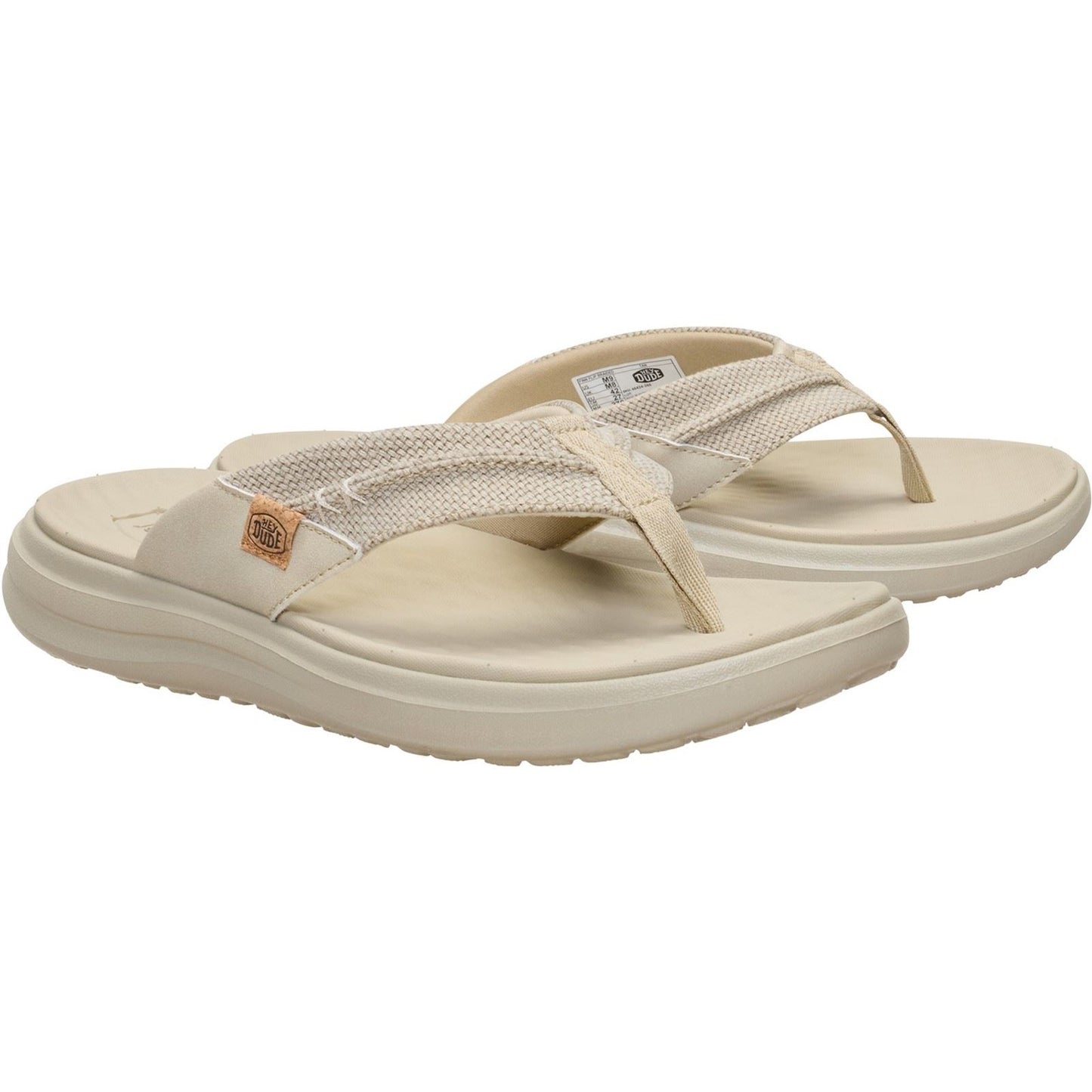 HEYDUDE Finn Flip Polyester Men's Tan Sandals