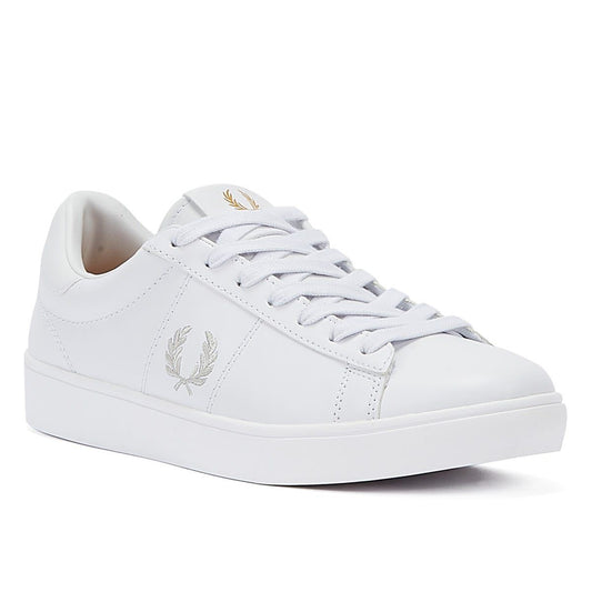 Fred Perry Spencer Leather Mens White/Silver Trainers