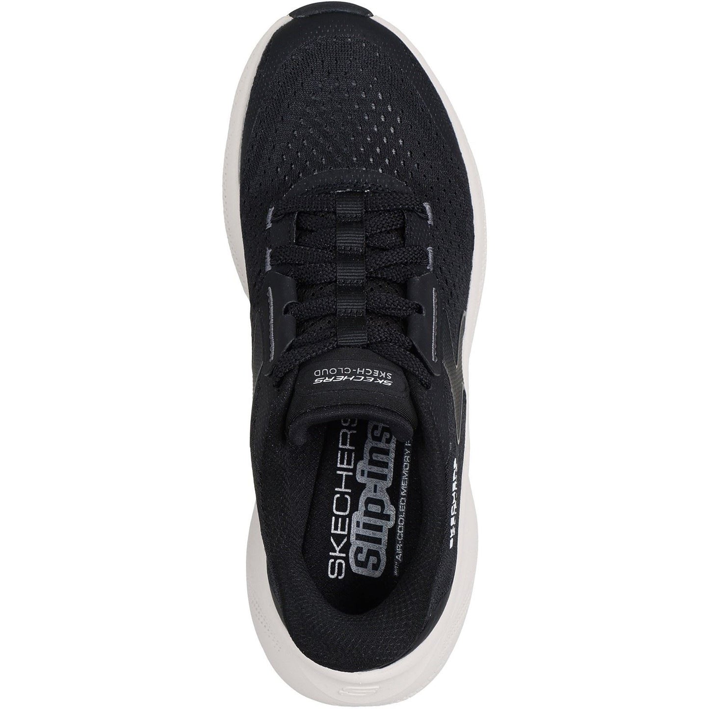 Skechers Skech Cloud Plush Horizon Polyester Women's Black/White Trainers