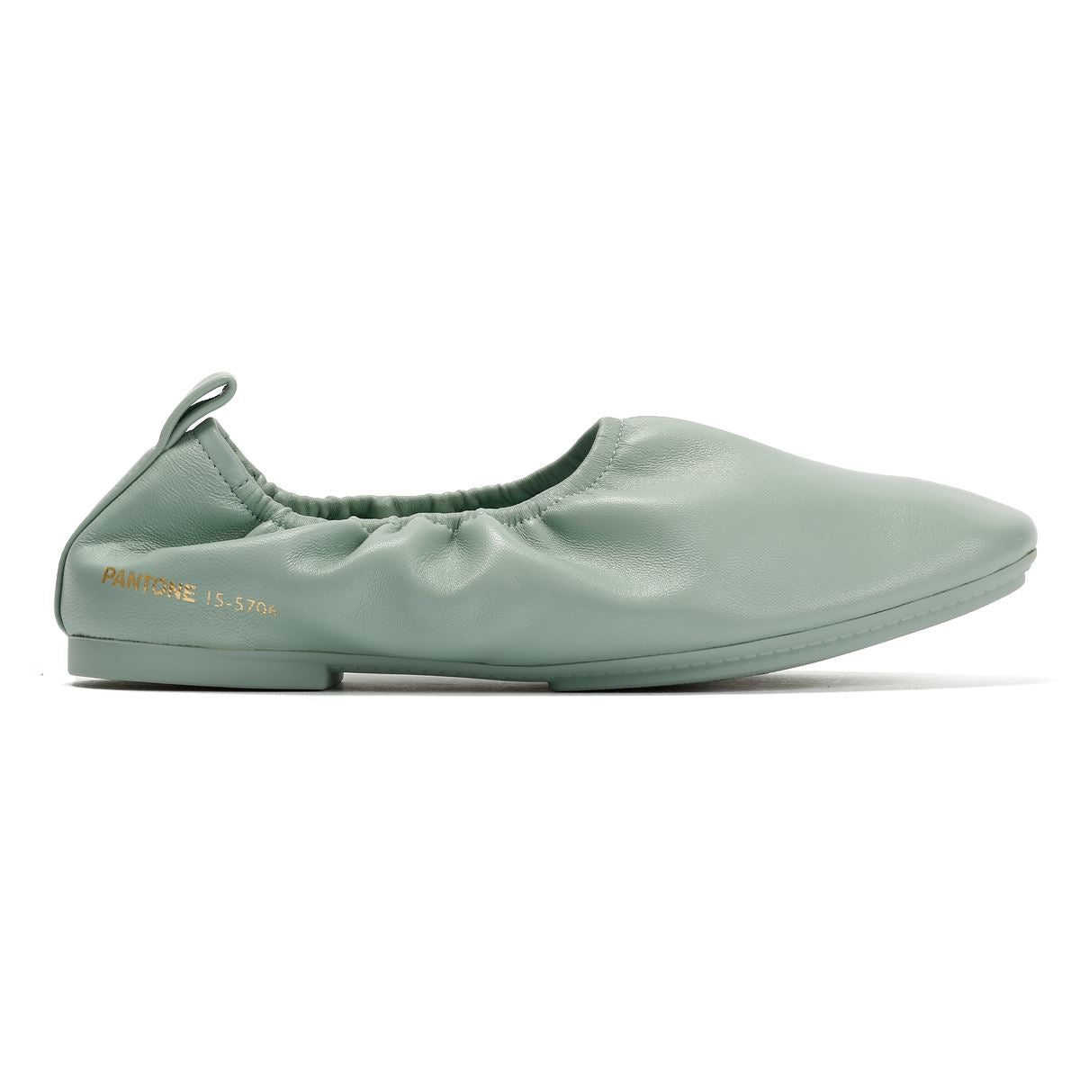 FitFlop X Pantone Delicato Ballerina Leather Women's Green Shoes