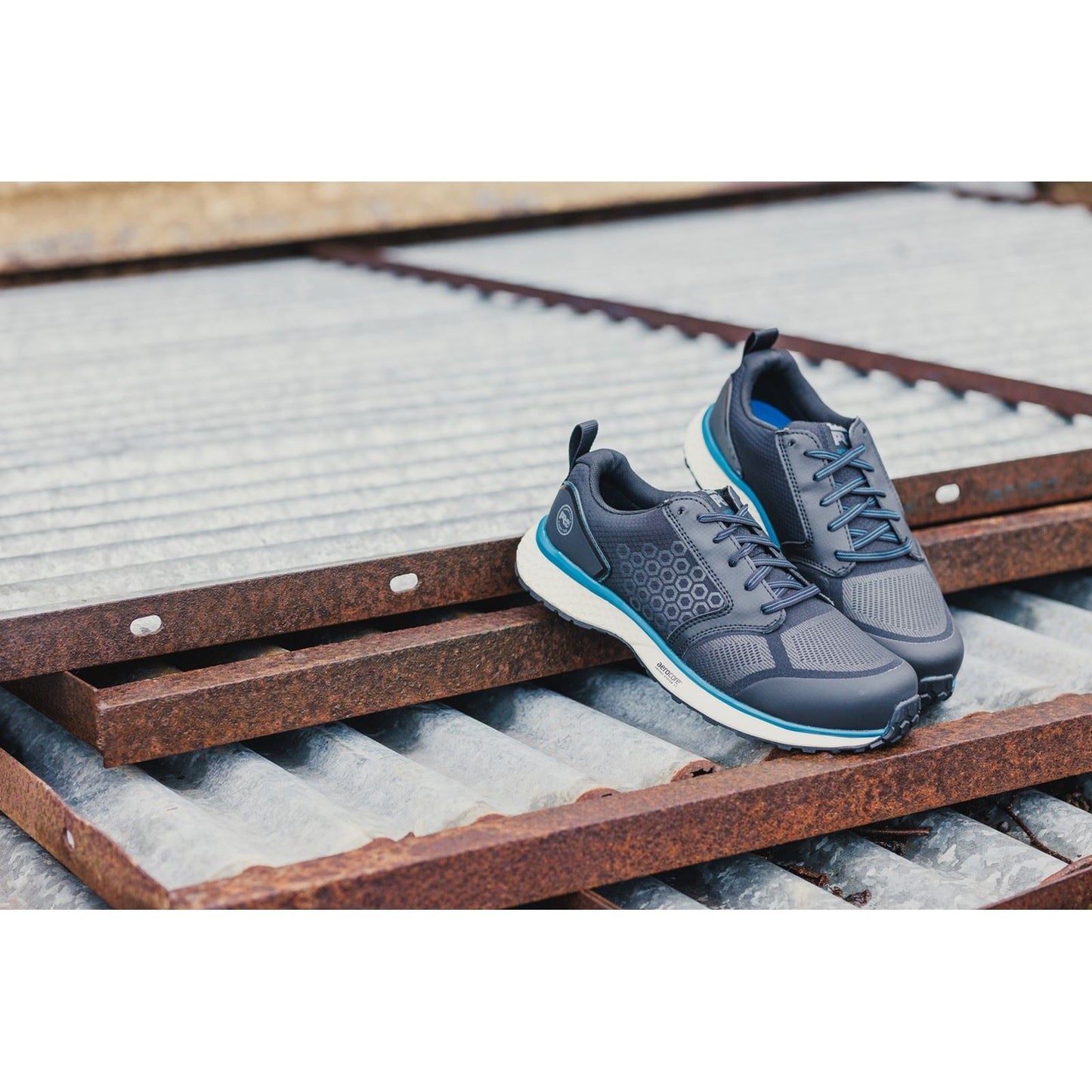 Timberland Pro Men's Reaxion Composite Safety Trainer in Black/Blue