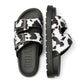 Buffalo Raya Ari Women's Black/White Cow Sandals