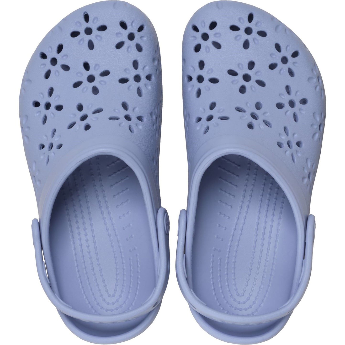 Crocs Classic Floral Cut Out Thermoplastic Women's Blue Haze Flip Flops