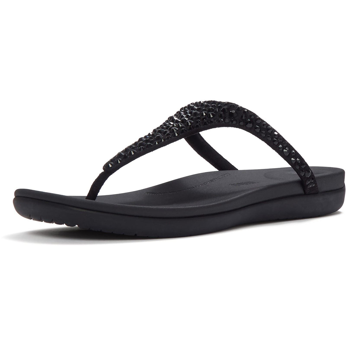 Fitflop Solay Mixed-Crystal Textile Women's Black Sandals