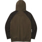 Caterpillar Men's Raglan Hooded Sweatshirt in Army Moss/Black