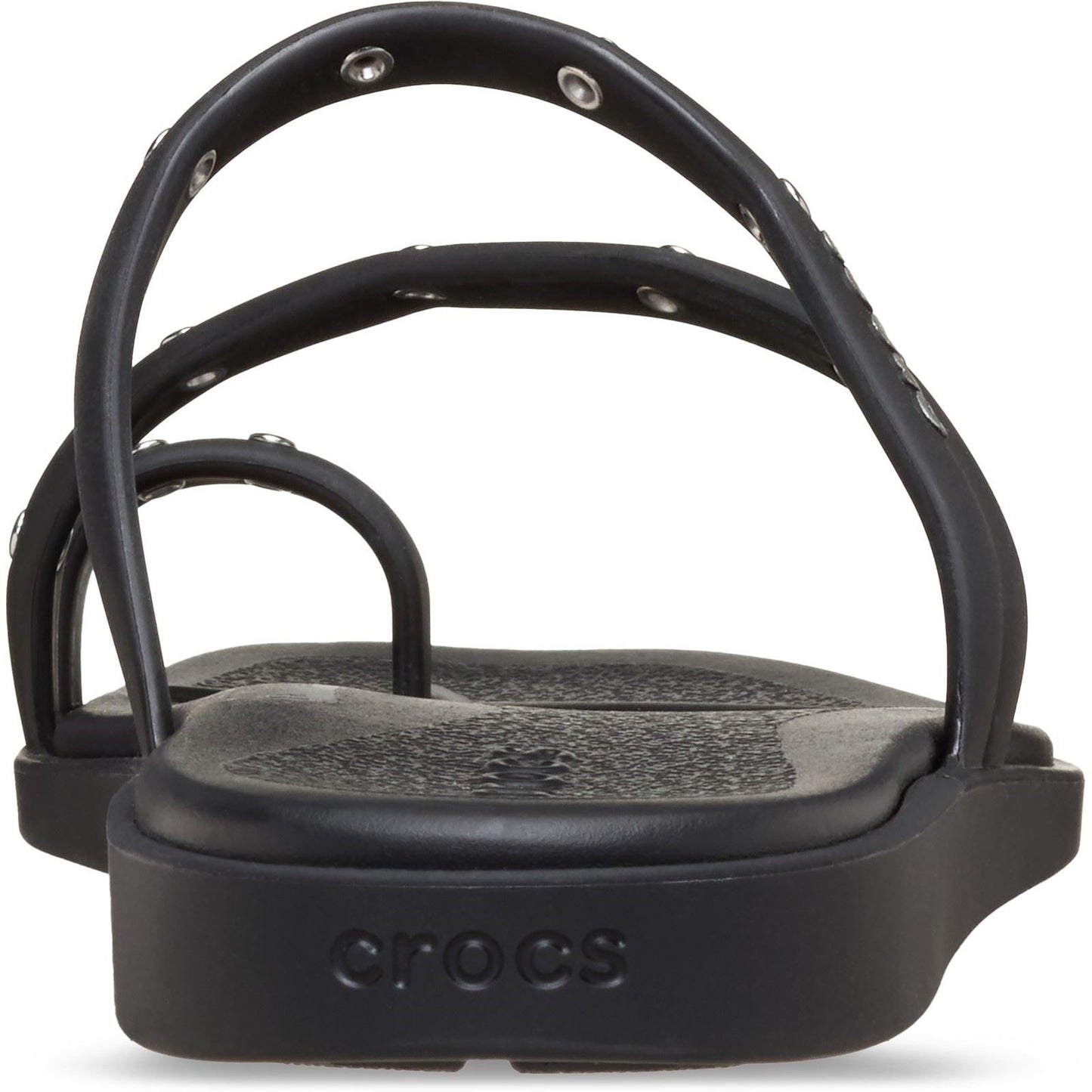 Crocs Miami Studded Toe Loop Thermoplastic Women's Black Sandals