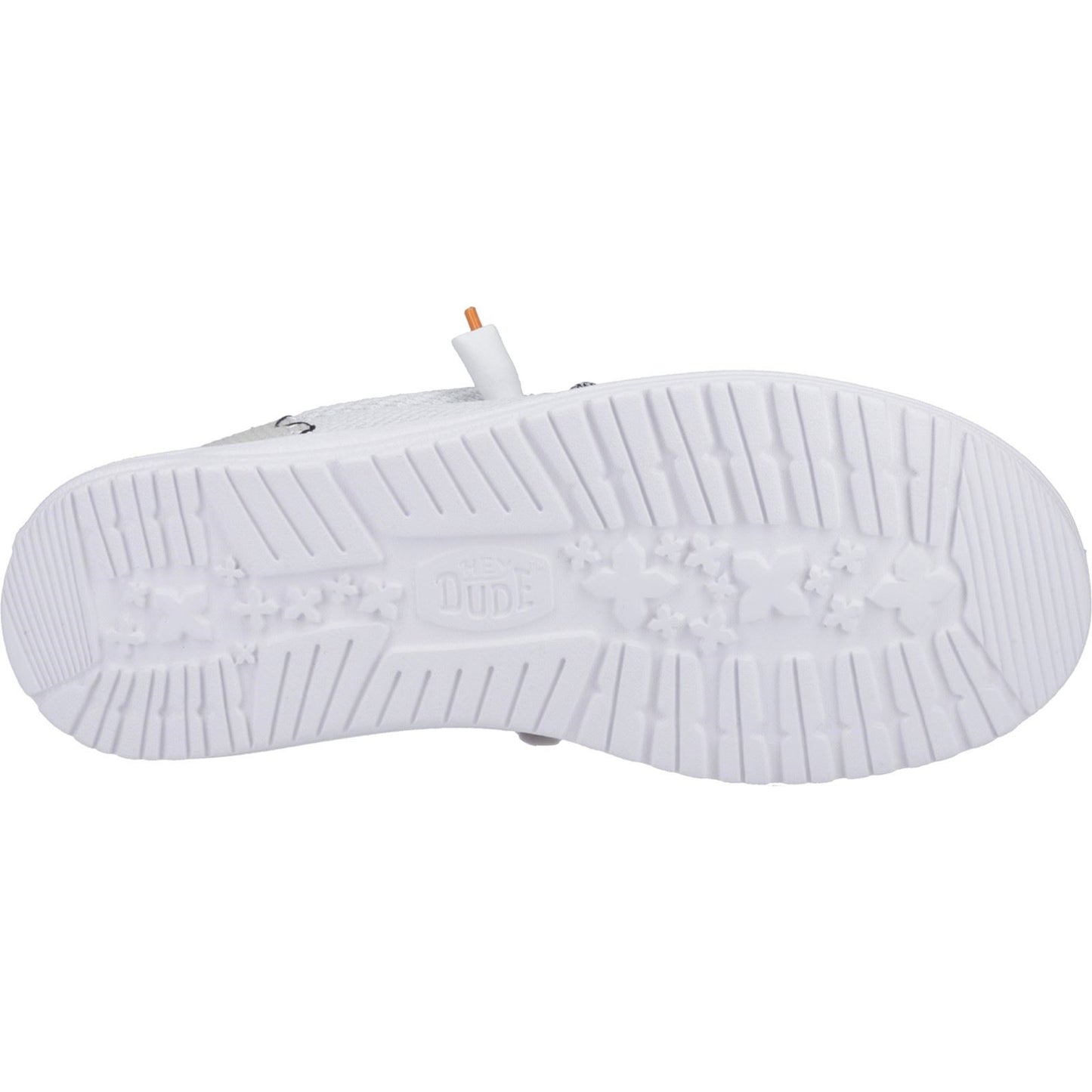 HEYDUDE Men's Wally Funk Open Mesh Shoe in White/White