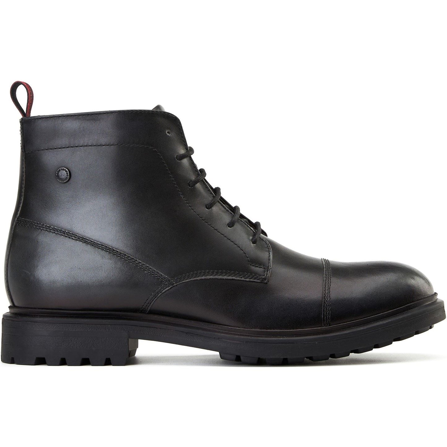 Base London Boulton Leather Men's Black Ankle Boots