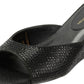 French Connection Tina Rhinestone Women's Black Wedge Sandals