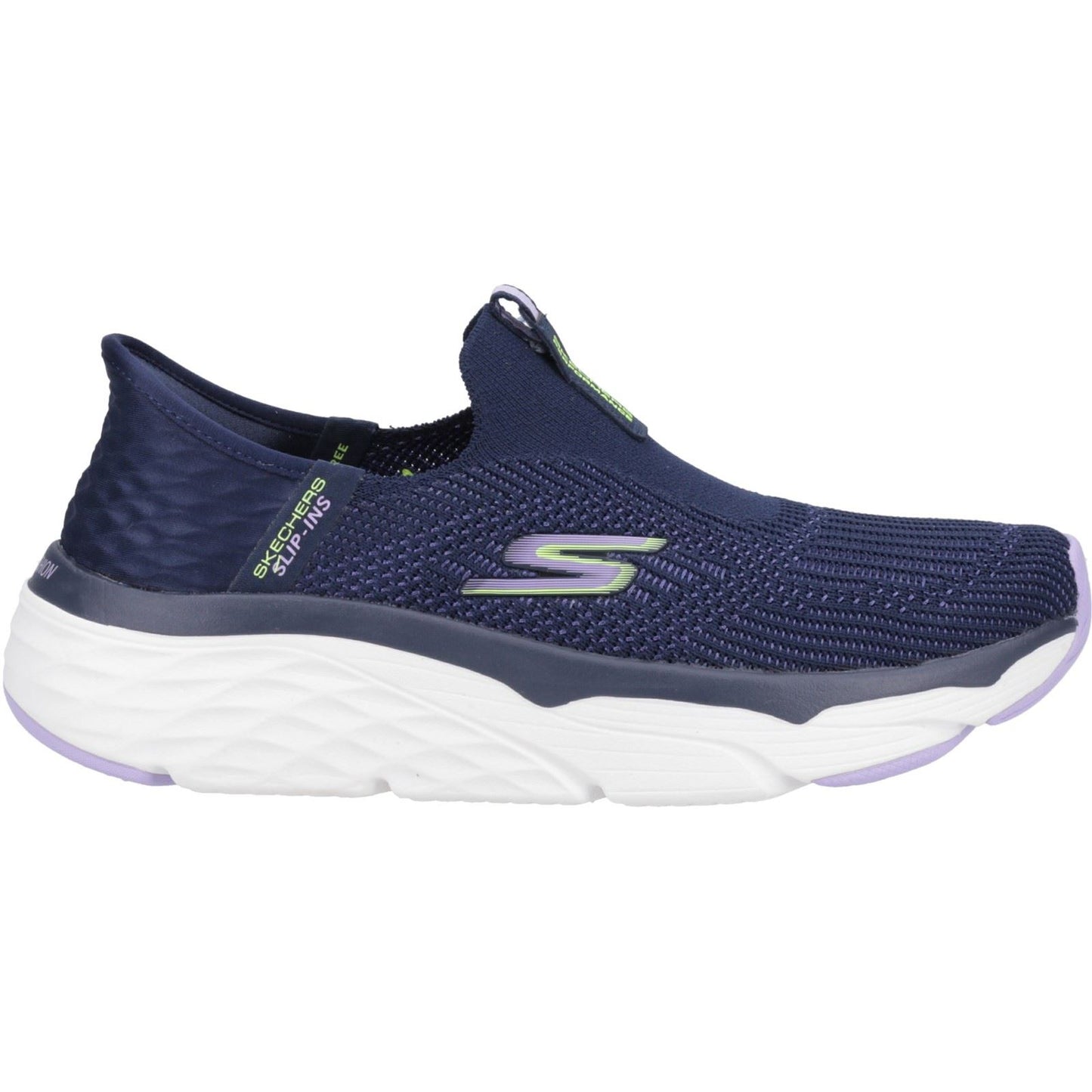 Skechers Women's Max Cushioning - Smooth Shoe in Navy/Lavender