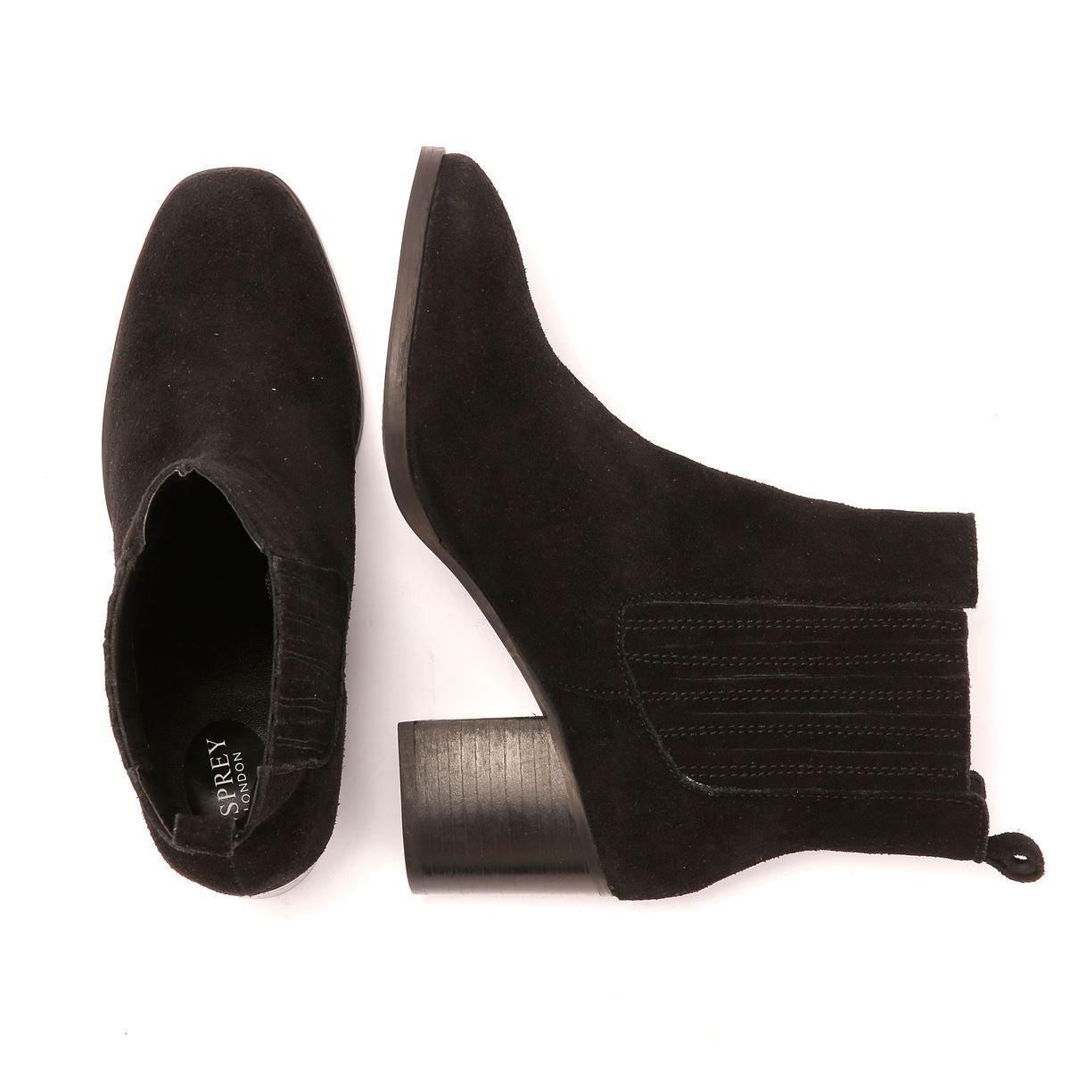 Osprey London The Naples Suede Women's Black Boots