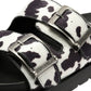 Buffalo Raya Ari Women's Black/White Cow Sandals