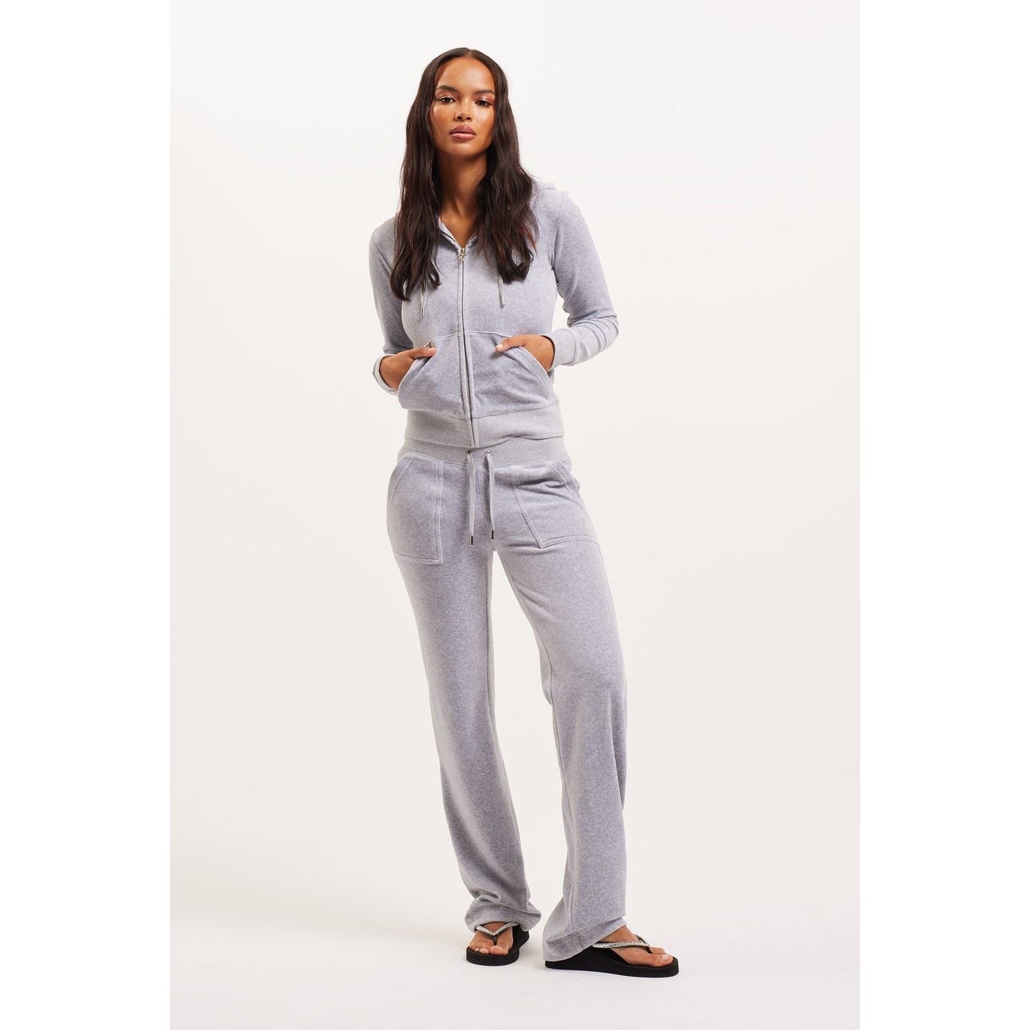 Juicy Couture Del Ray Pant Polyester Women's Silver Joggers