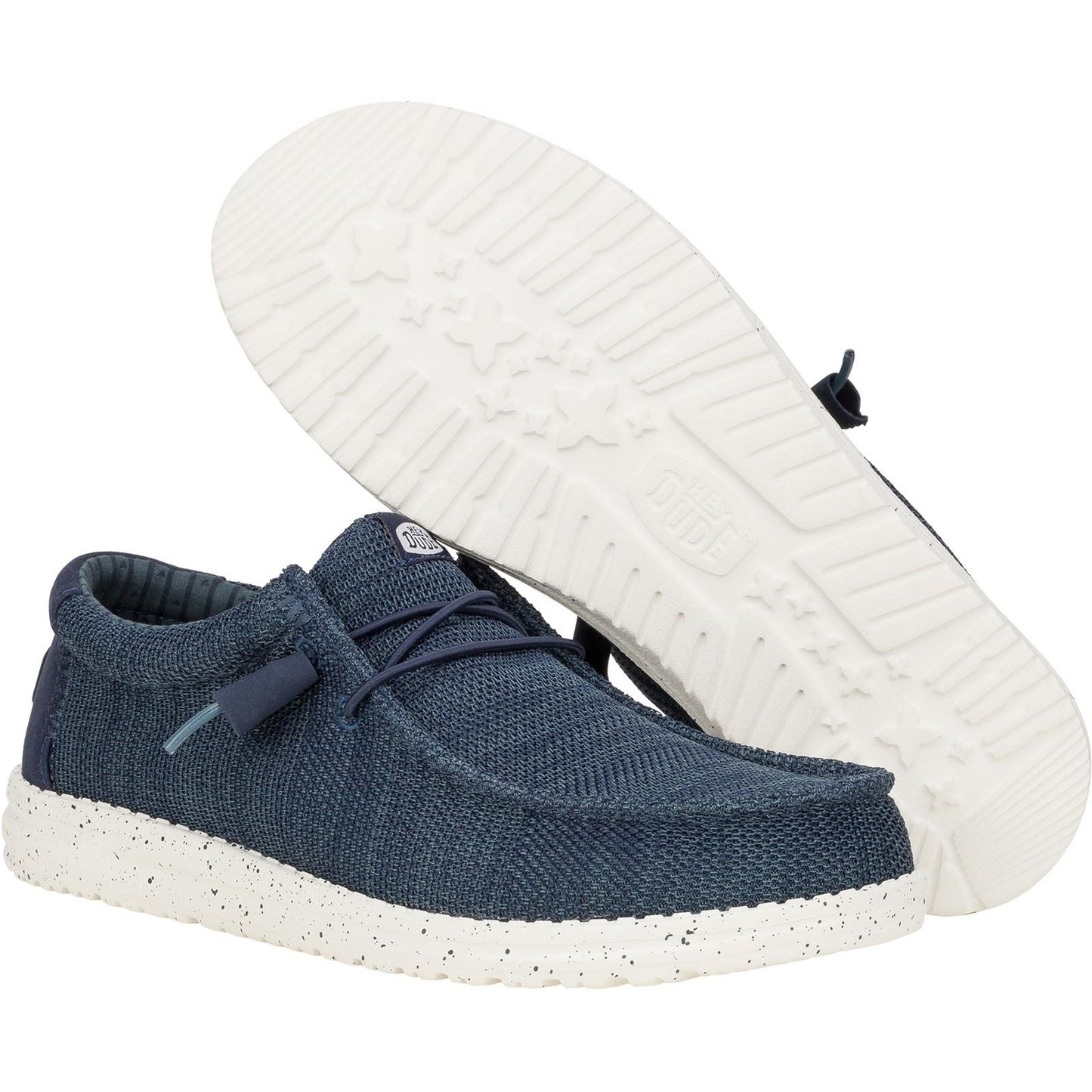 HEYDUDE Men's Wally Stretch Mesh Shoes in Navy