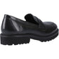 Hush Puppies Grazia Leather Youth Black Loafers