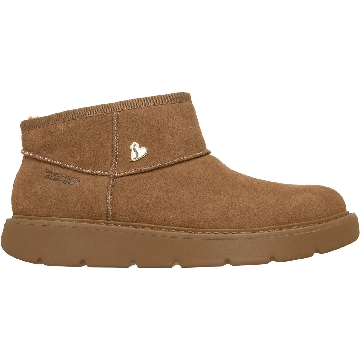 Skechers Keepsakes Cozy Mini Leather Women's Chestnut Winter Ankle Boots
