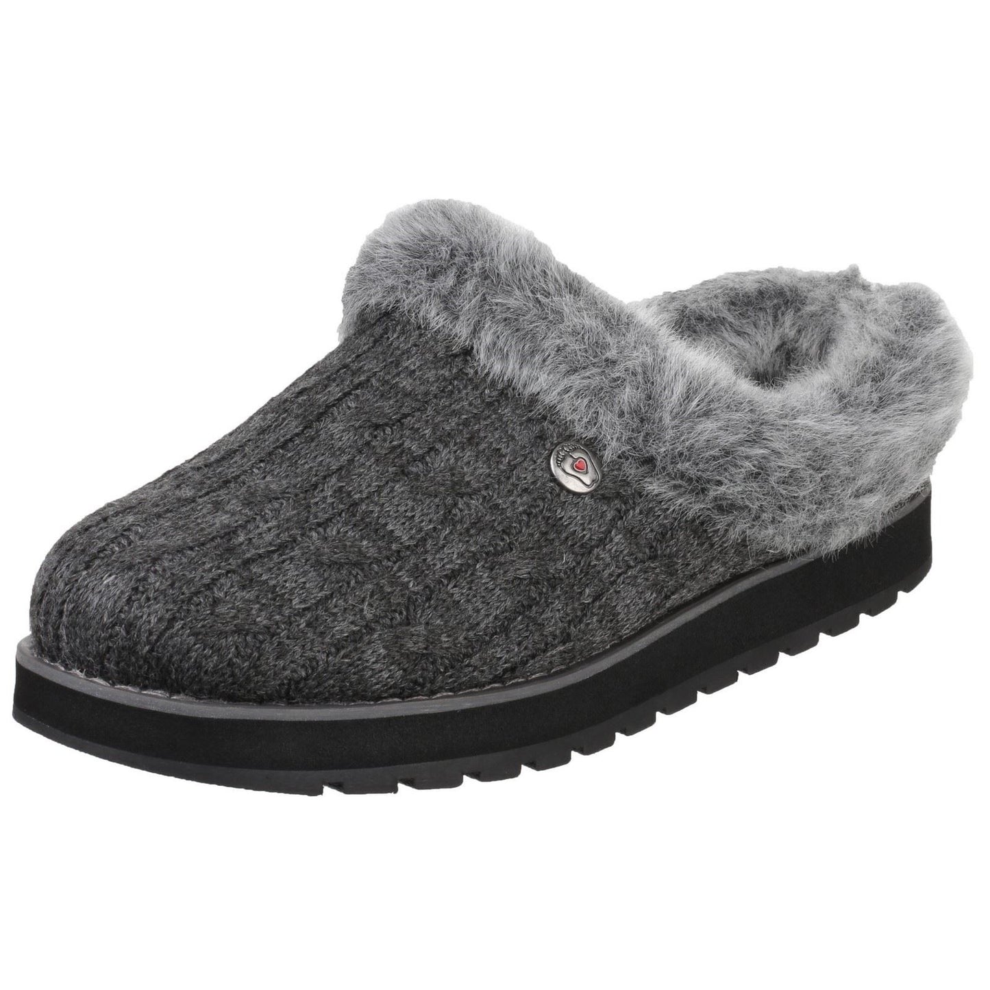 Skechers Women's Keepsakes Ice Angel Mule Slipper in Charcoal