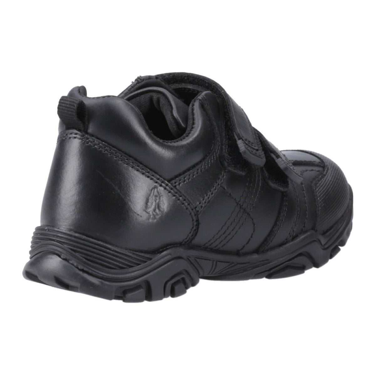 Hush Puppies Leroy Leather Boy's Black Shoes