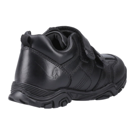 Hush Puppies Leroy Leather Boy's Black Shoes