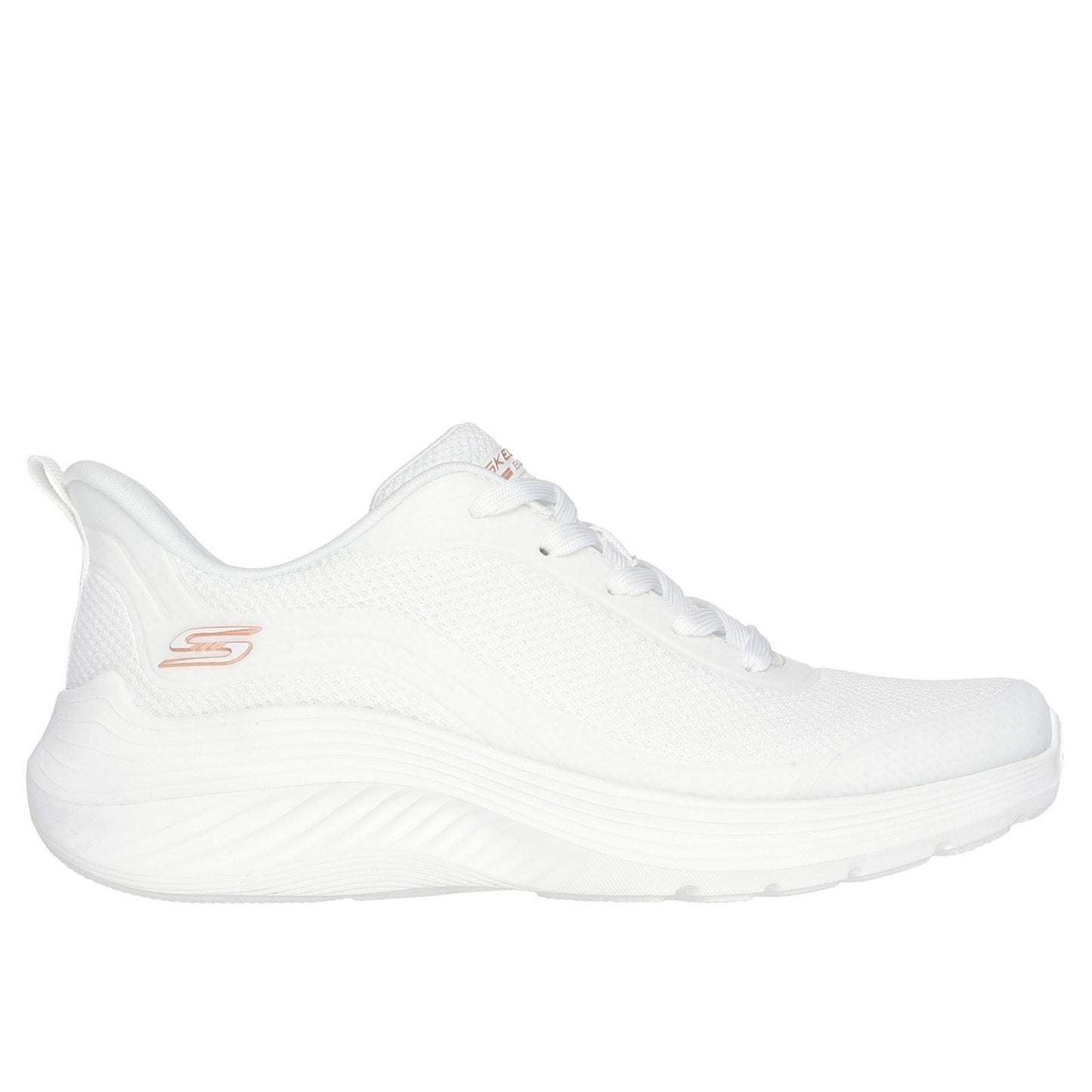 Skechers Women's Bobs Squad Waves Still Wading Trainers in White