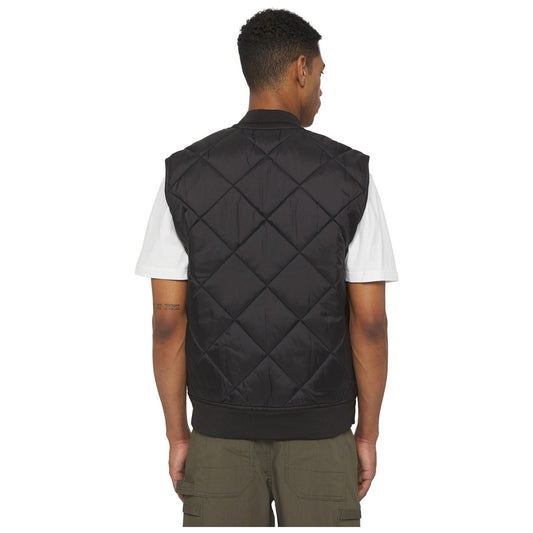 Dickies Men's Diamond Quilted Vest in Black