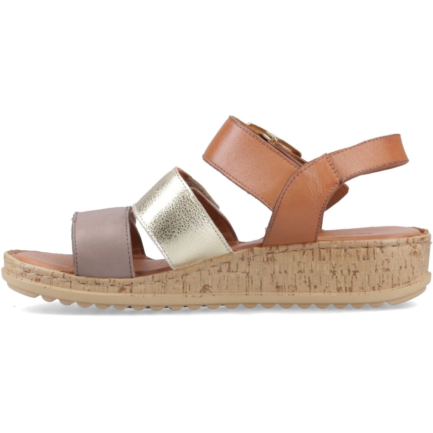 Hush Puppies Eliana Sandal Leather Women's Gold Sandals